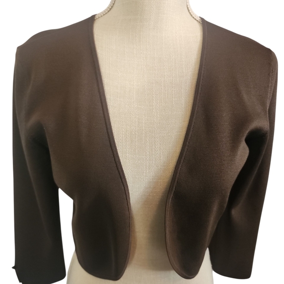 Ann Taylor Chocolate Brown Knit  Shrug Size M - Picture 1 of 4